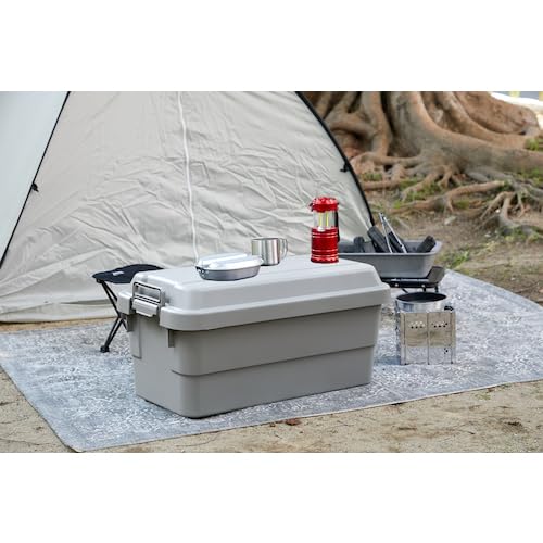 Amazon | TRUSCO(トラスコ) トランクカーゴ 収納ボックス 70L グレー